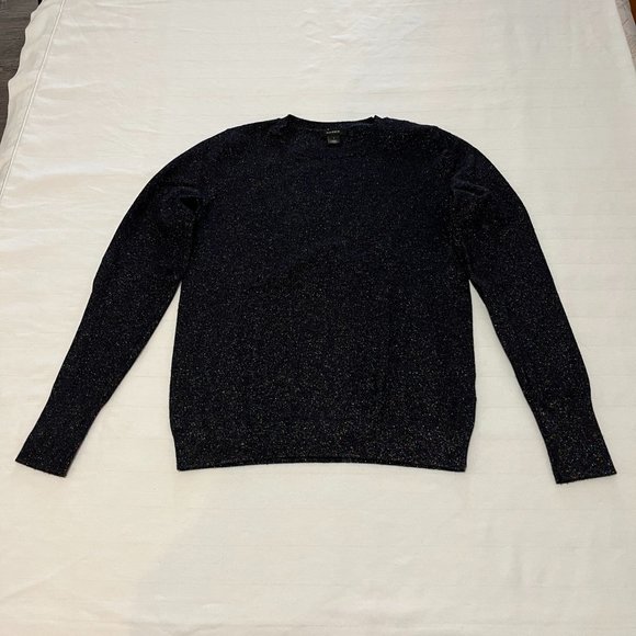 HALOGEN Women's Crew Neck Long Sleeves Sweater Sparkly - Picture 3 of 5